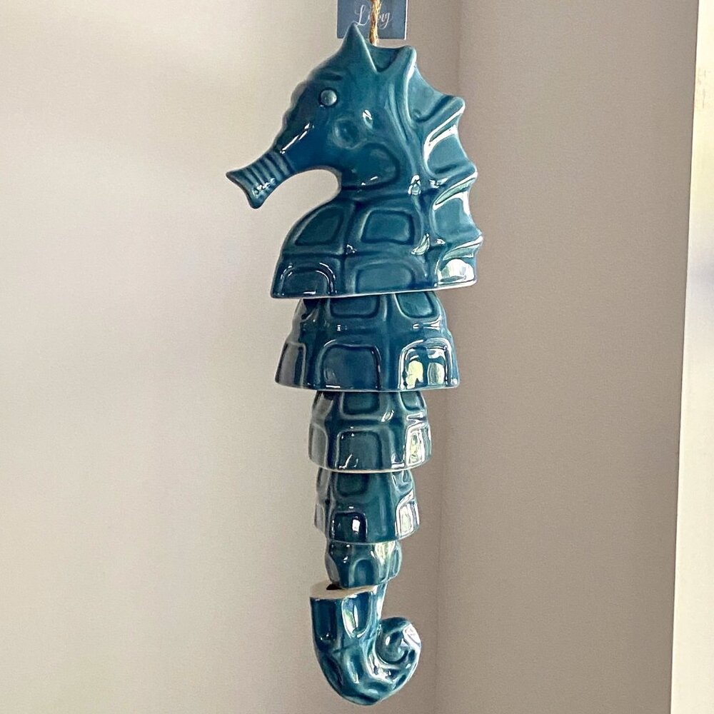Adorable CERAMIC SEAHORSE CHIMES by COASTAL LIVING